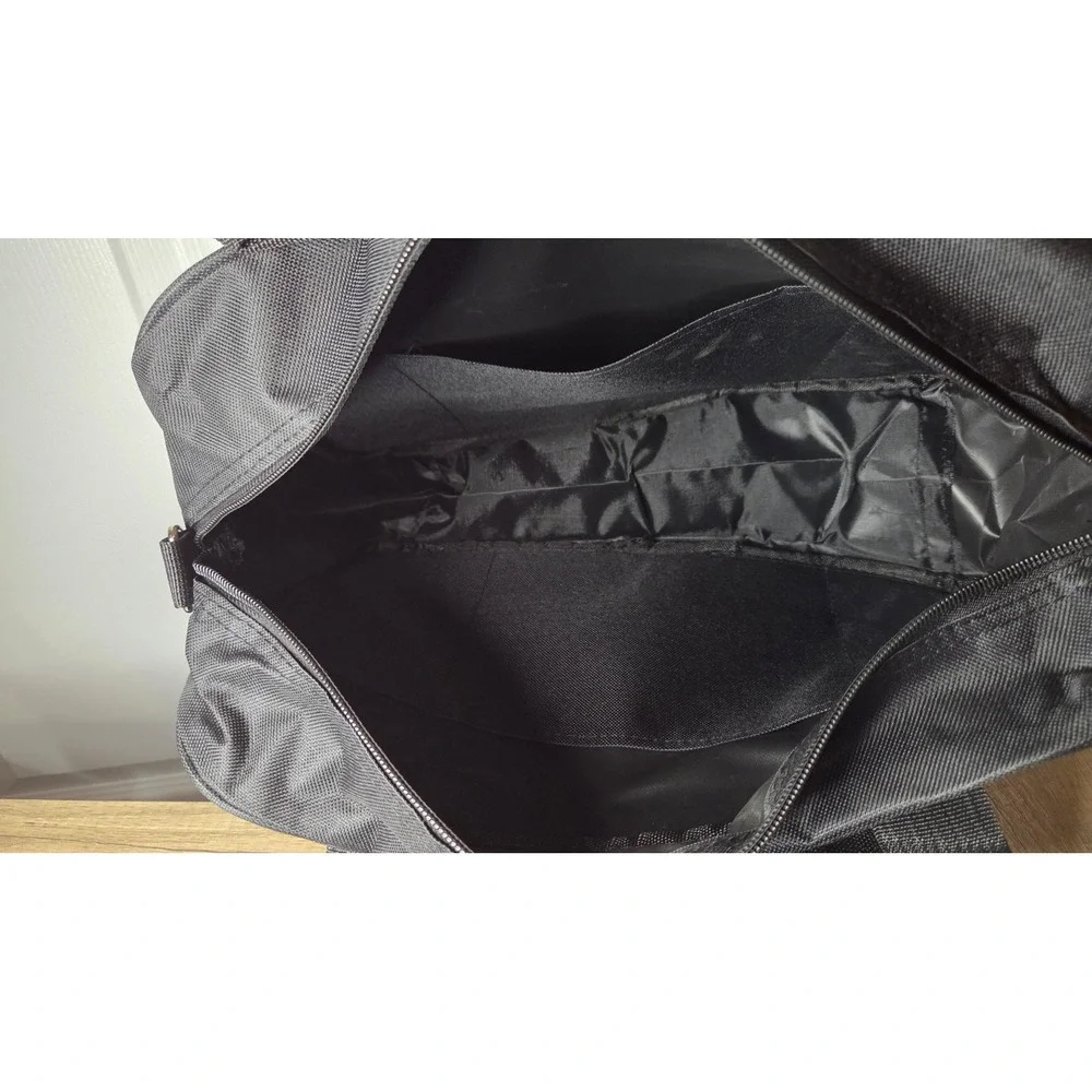 Small Black Gym Bag 14x10 Travel Sport Duffel with Shoulder Strap‎